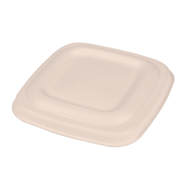 Tapas Para Tarrinas 253.87/89/91 'Bionic' 8X8X0,8 Cm Natural Bagazo (600 Unid.)