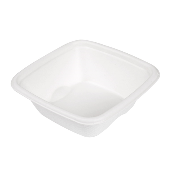 [253.86] Pequeñas Tarrinas 'Bionic' 70 Ml 7,7X7,7X2,7 Cm Blanco Bagazo (600 Unid.)