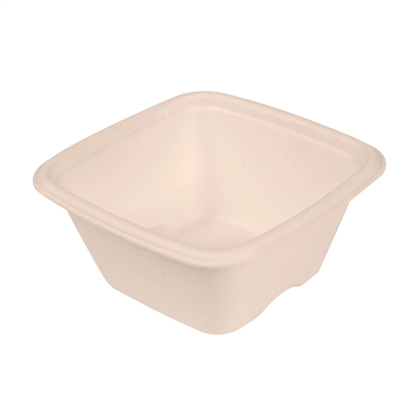 [253.89] Pequeñas Tarrinas 'Bionic' 100 Ml 7,7X7,7X3,7 Cm Natural Bagazo (600 Unid.)