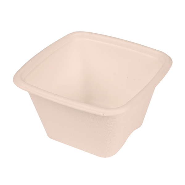 Pequeñas Tarrinas 'Bionic' 130 Ml 7,7X7,7X4,6 Cm Natural Bagazo (600 Unid.)