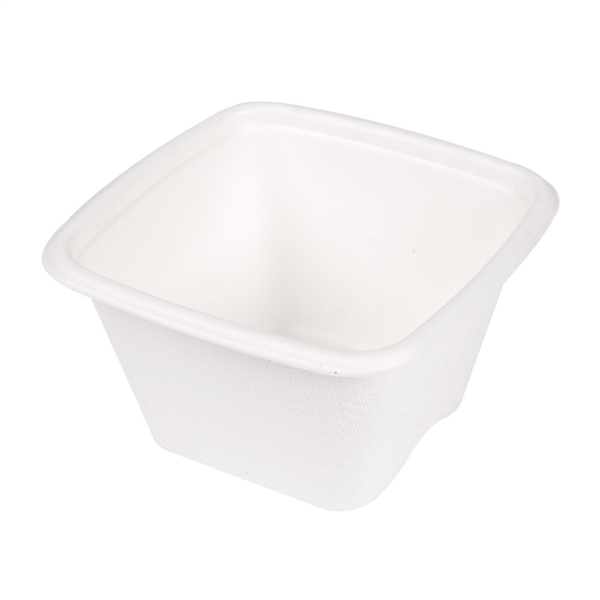 PEQUEÑAS TARRINAS 'BIONIC' 130 ML 7,7x7,7x4,6 CM BLANCO BAGAZO (600 UNID.)