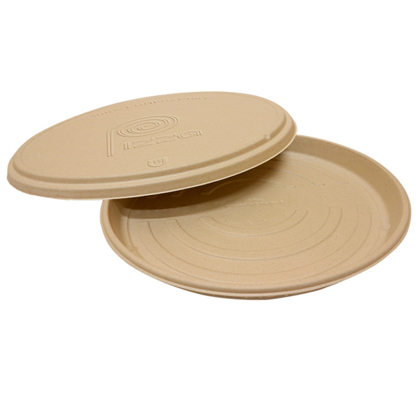 [204.13] Tapas Envase Pizza 'Bionic' Ø 36,4X1,9 Cm Natural Bagazo (150 Unid.)