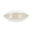 BOLES OVALES + TAPAS 'BIONIC' 22x13,5x5,5+4,5 CM BLANCO BAGAZO (100 UNID.)