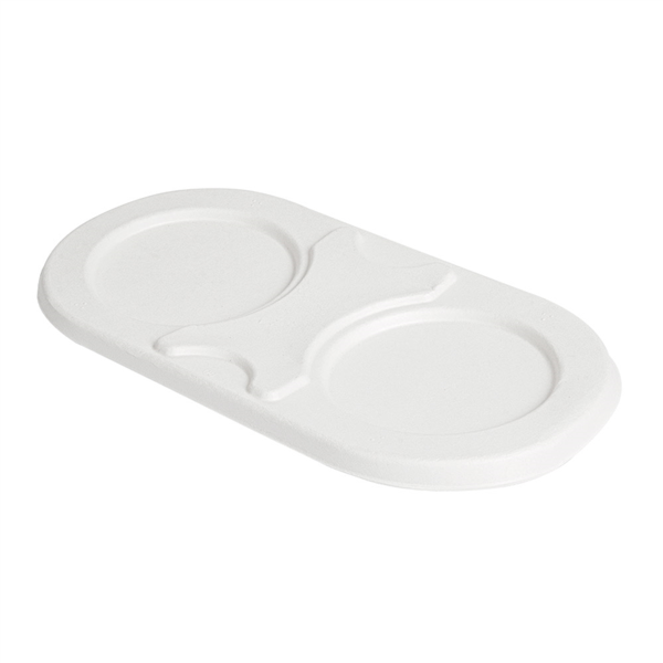 Tapas Lunch Box 'Bionic' 800 Ml 24,8X12,5X1,4 Cm Blanco Bagazo (500 Unid.)