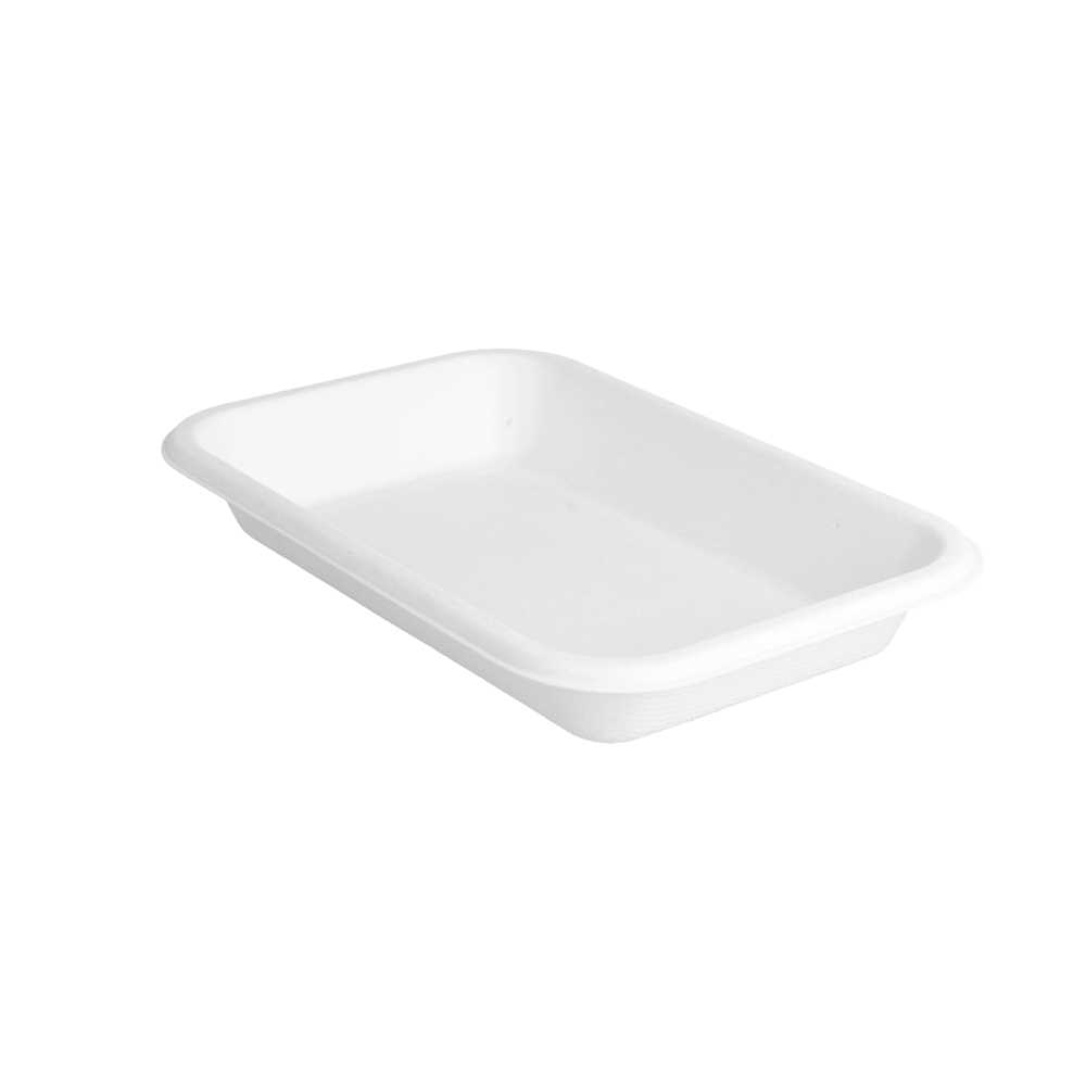 [221.36] Bandejas 'Bionic' 350 Ml 18X12X2,5 Cm Blanco Bagazo (600 Unid.)