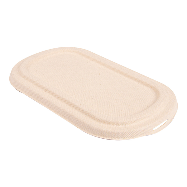 [320.56] Tapas Lunch Box 320.52/53 'Bionic' 850 Ml 24,1X13,6X1,4 Cm Natural Bagazo (500 Unid.)