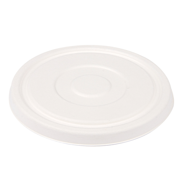 Tapas Bajas Para Ensaladeras 231.26/224.32 'Bionic' Ø16X1,2 Cm Blanco Bagazo (600 Unid.)