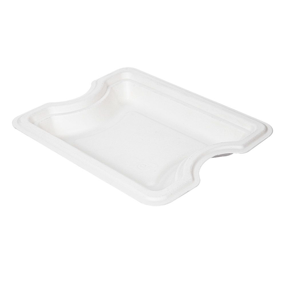 [253.81] Bandeja Intermedia Para Código 253.80 'Bionic' 21X16,5X2,7 Cm Blanco Bagazo (400 Unid.)