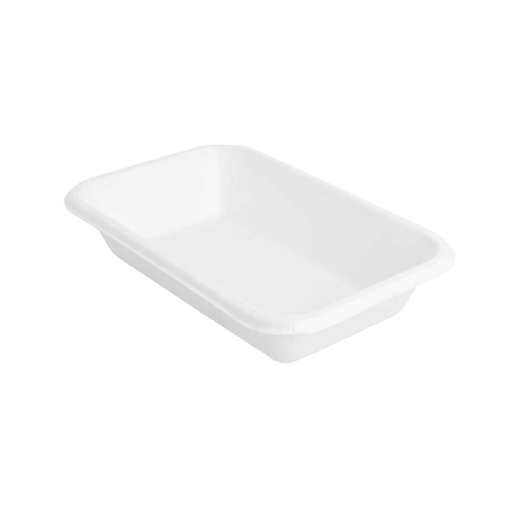 [221.37] BANDEJAS 'BIONIC' 425 ML 18x12x3,5 CM BLANCO BAGAZO (600 UNID.)