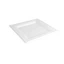 PLATOS CUADRADOS 'BIONIC' 20x20x1,5 CM BLANCO BAGAZO (500 UNID.)