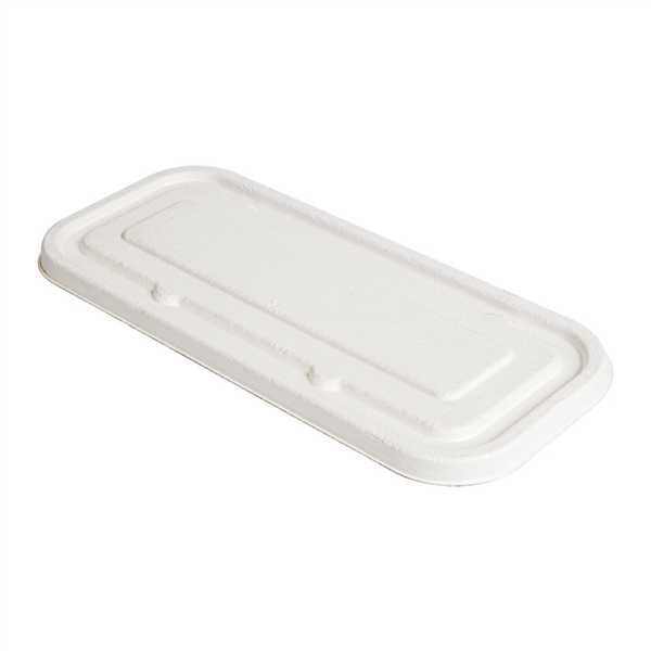 TAPAS PARA BANDEJAS 257.51, 257.52, 257.53 'BIONIC' 500 ML 23,2x10,2x1 CM BLANCO BAGAZO (600 UNID.)
