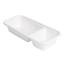 Bandejas 2 Compart 'Bionic' 500 Ml 22,5X9,6X4,3 Cm Blanco Bagazo (600 Unid.)