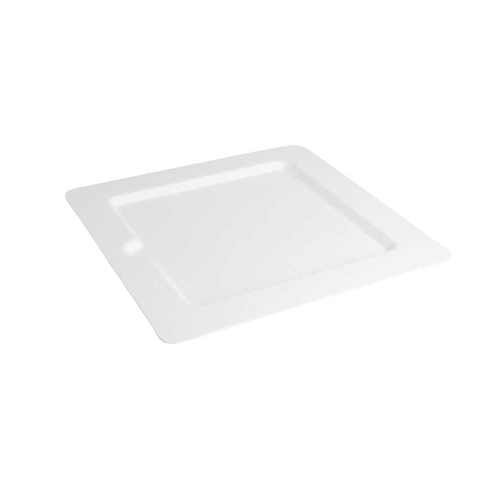 [212.73] Platos Cuadrados 'Bionic' 20X20X1 Cm Blanco Bagazo (200 Unid.)