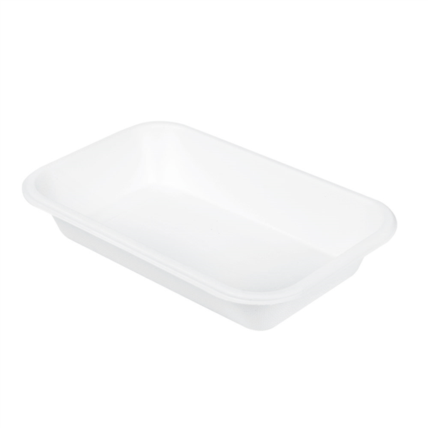 [221.38] BANDEJAS 'BIONIC' 710 ML 21,5x14x3,7 CM BLANCO BAGAZO (600 UNID.)