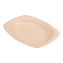 PLATOS OVALES 'BIONIC' 23,3x16,5x2 CM NATURAL BAGAZO (800 UNID.)