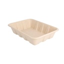 BANDEJAS 'BIONIC' 1000 ML 22x16,5x4,7 CM NATURAL BAGAZO (400 UNID.)