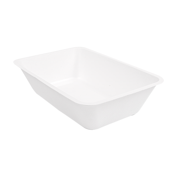 Barquillas 'Bionic' 800 Ml 20,3X13,6X5 Cm Blanco Bagazo (500 Unid.)