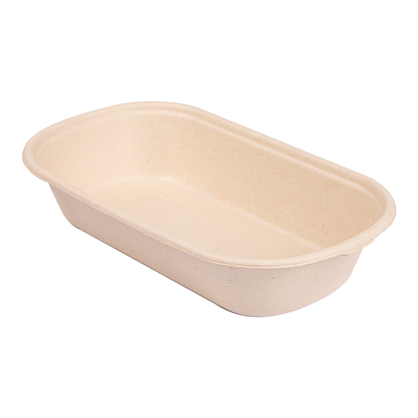 [320.52] LUNCH BOXES 1 COMPART. 'BIONIC' 850 ML 23,5x13,1x4,6 CM NATURAL BAGAZO (500 UNID.)