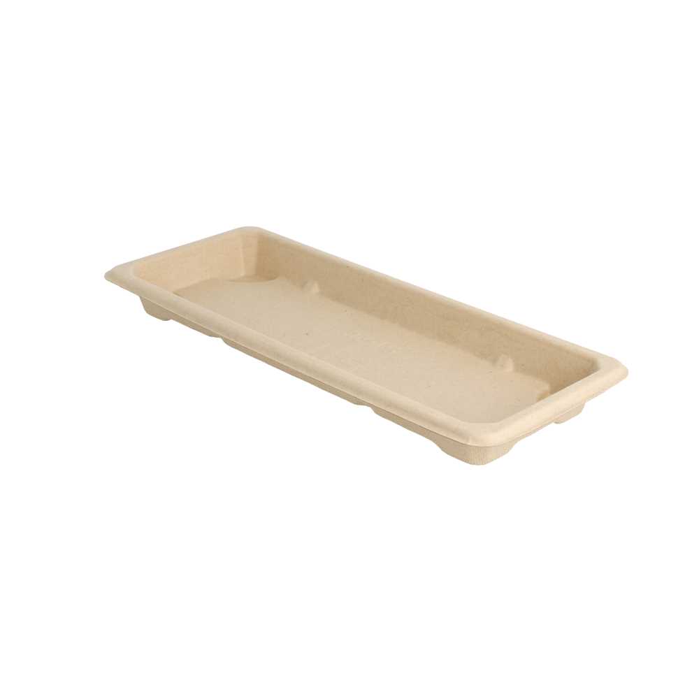 [212.93] CAJAS SUSHI 'BIONIC' 22x9x2 CM NATURAL BAGAZO (800 UNID.)