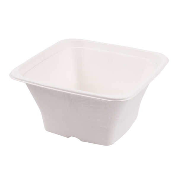[228.42] Boles Cuadrados 'Bionic' 1,2 L 18X18X9 Cm Blanco Bagazo (400 Unid.)