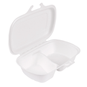 CONCHAS 2 COMPART. 'BIONIC' 900 ML 22,4x14x6 CM BLANCO BAGAZO (400 UNID.)