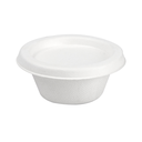 MINI TARRINAS + TAPAS 'BIONIC' 60 ML Ø 6,9x3+0,7 CM BLANCO BAGAZO (1000 UNID.)