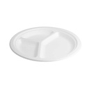 Platos 3 Compart. 'Bionic' Ø 26X2,6 Cm Blanco Bagazo (800 Unid.)