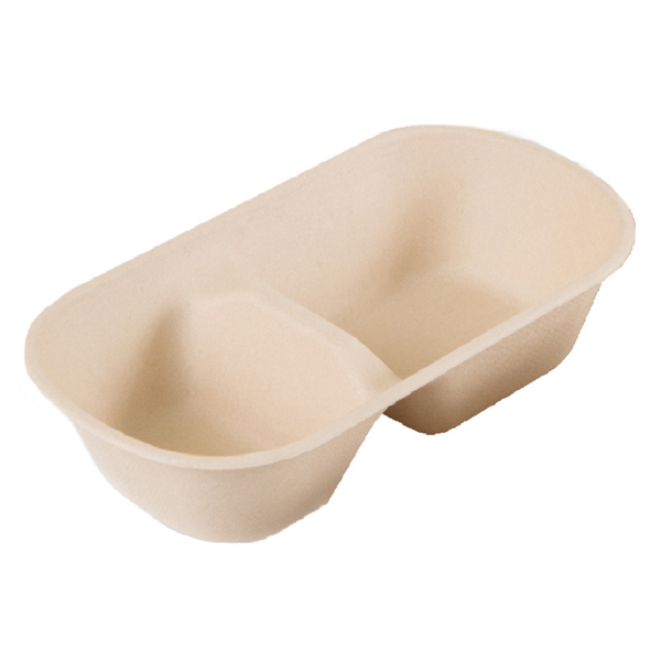 LUNCH BOXES 2 COMPART. 'BIONIC' 1000 ML 23,2x13,3x6 CM NATURAL BAMBÚ (500 UNID.)