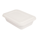 BANDEJAS + TAPA 'BIONIC' 800 ML 19,3x13,5x5 CM BLANCO BAGAZO (400 UNID.)