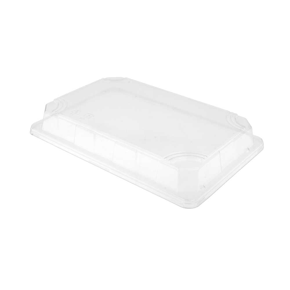 [220.75] Tapas Para Código 220.74 'Bionic' 24X16X3 Cm Transparente Ops (800 Unid.)