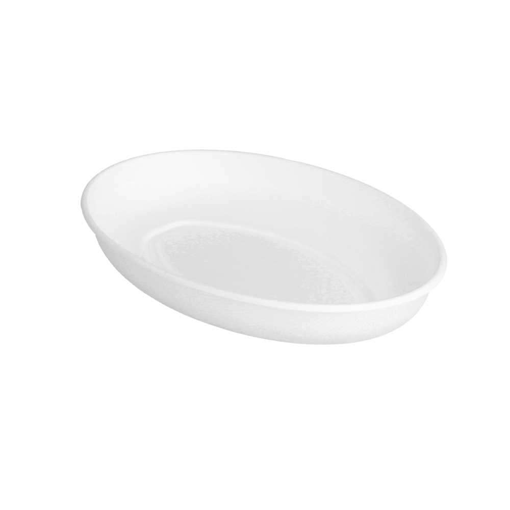 PLATOS OVALES 'BIONIC' 23,6x16,9x4 CM BLANCO BAGAZO (300 UNID.)