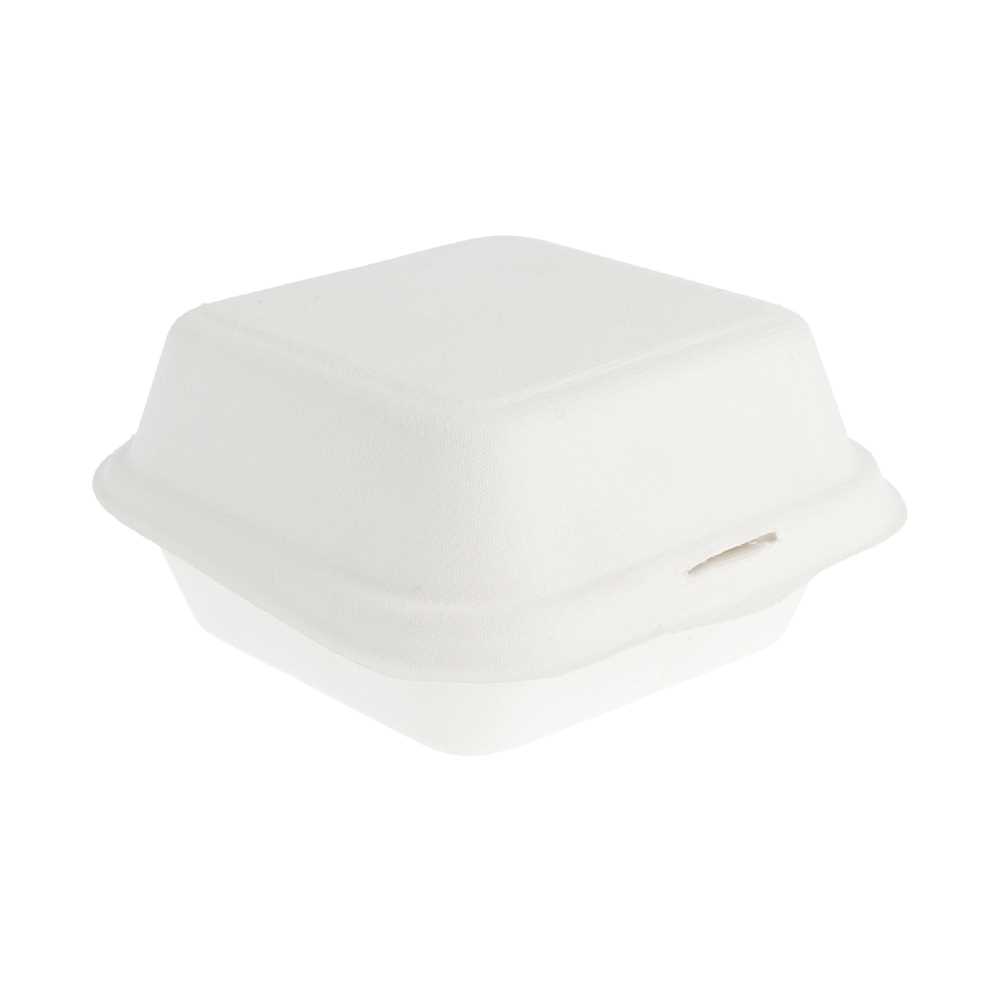 [125.26] Conchas Hamburguesa 'Bionic' 450 Ml 15,2X15X8,4 Cm Blanco Bagazo (600 Unid.)
