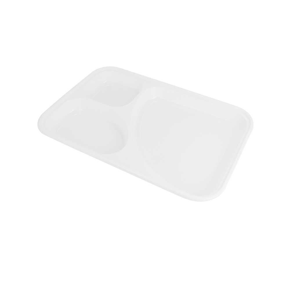 [208.75] BANDEJAS COMIDA PARA LLEVAR, 3 COMP. 31,5x21 CM BLANCO PS (400 UNID.)