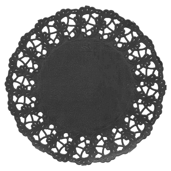 RODALES CALADOS 40 G/M2 Ø 11,5 CM NEGRO PAPEL (250 UNID.)