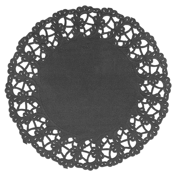 Rodales Calados 40 G/M2 Ø 14 Cm Negro Papel (250 Unid.)