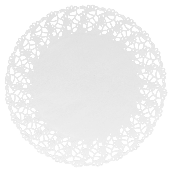 [301.15] Rodales Calados 53 G/M2 Ø 27 Cm Blanco Papel (250 Unid.)