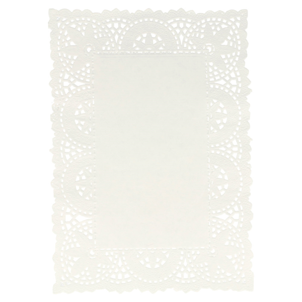 BLONDAS RECTANGULARES CALADAS 47 G/M2 21x15 CM BLANCO PAPEL (250 UNID.)