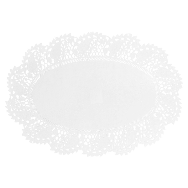 [125.29] BLONDAS OVALES CALADAS 53 G/M2 32x22 CM BLANCO PAPEL (250 UNID.)