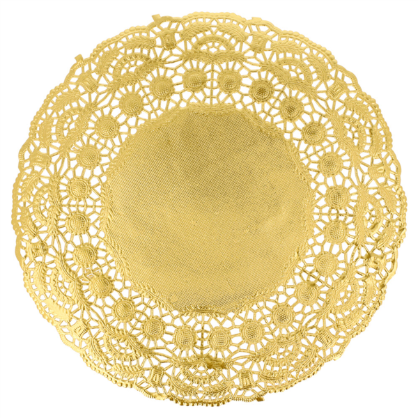 [305.09] RODALES METALIZADOS 40 G/M2 + 20 G/M2 Ø 19 CM DORADO LITOS MET. (100 UNID.)