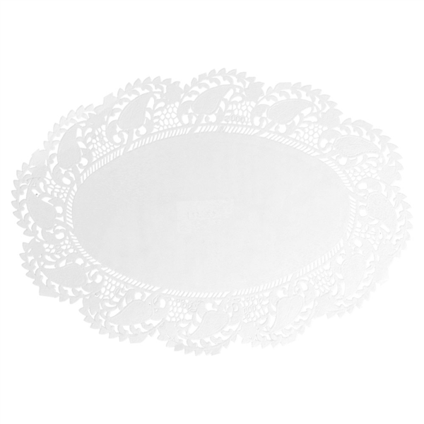 BLONDAS OVALES CALADAS 53 G/M2 35,7x26,5 CM BLANCO PAPEL (250 UNID.)