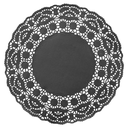 RODALES CALADOS 40 G/M2 Ø 21,5 CM NEGRO PAPEL (250 UNID.)