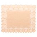 Blondas Rectangulares Caladas 40 G/m2 50x40 Cm Natural Kraft (250 Unid.)