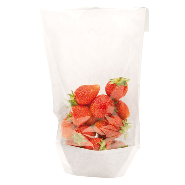 [173.20] Sobres Con Base Y Ventana 'Turtle Pack' 50 G/M2 + 15 Pp 14+3,5X24/21 Cm Blanco Kraft (100 Unid.)