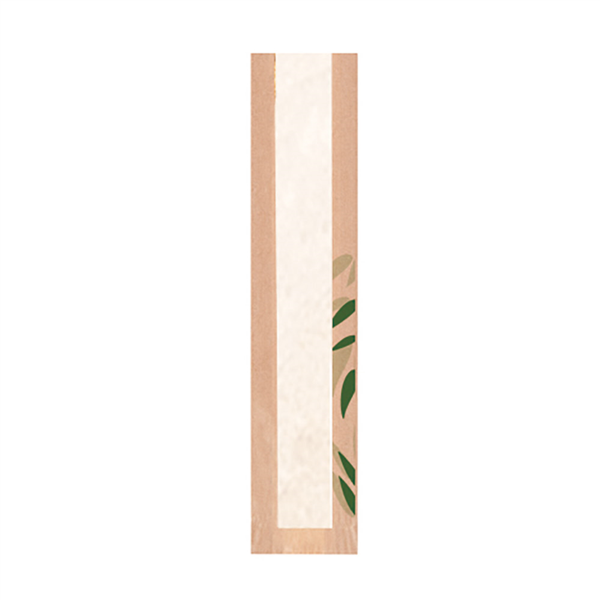 [231.00] Bolsas Pan Con Ventana Eco 'Feel Green' 32 G/M2 9+4X35 Cm Natural Kraft (250 Unid.)