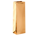 10 U. BOLSAS PORTA BOTELLAS CON CORDÓN 120 G/M2 + 13 PE G/M2 12,3+7,8x36 CM DORADO PAPEL (1 UNID.)