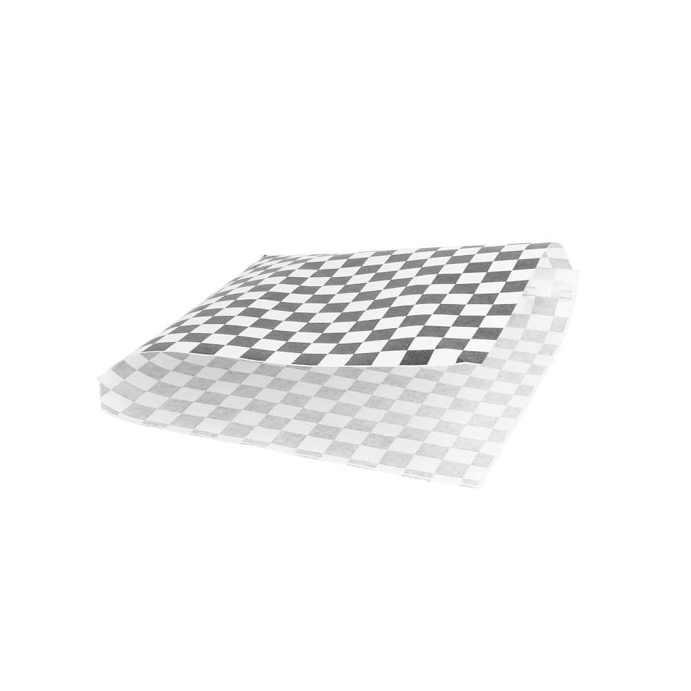 [186.37] PAPEL ANTIGRASAS ABIERTO 2 LADOS FAST FOOD 'FITIPALDI' 35 G/M2 16x16,5 CM NEGRO PERG. ANTIGRASAS (500 UNID.)