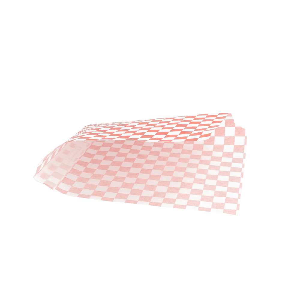 [186.36] PAPEL ANTIGRASAS ABIERTO 2 LADOS FAST FOOD 'FITIPALDI' 35 G/M2 16x16,5 CM ROJO PERG. ANTIGRASAS (500 UNID.)