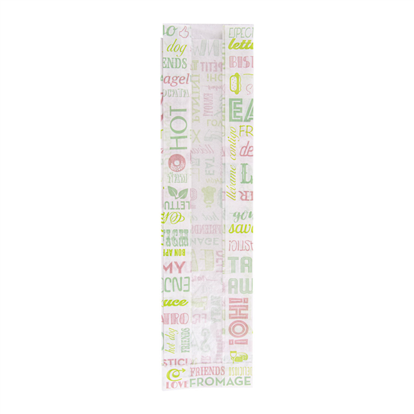 [231.10] BOLSAS BAGUETTE CON VENTANA ECO 'PAROLE' 35 G/M2 9+6x35 CM BLANCO PERG. ANTIGRASAS (250 UNID.)