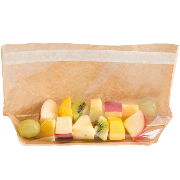 Sobres Con Base Y Ventana Autocierre 'Turtle Pack' 50 G/M2 + 15 Pp 27+4/4X15 Cm Natural Kraft (100 Unid.)