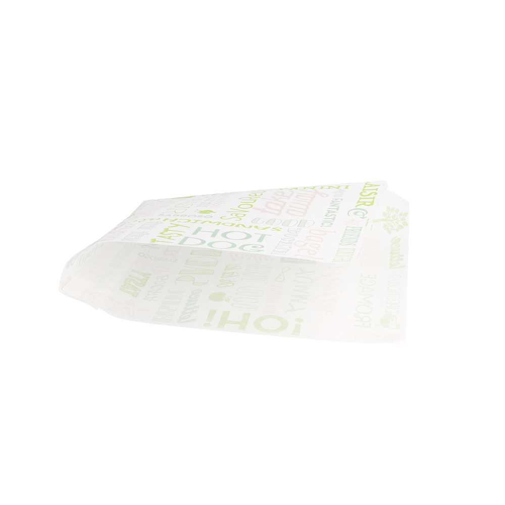 Papel Antigrasas Abierto 2 Lados Fast Food 'Parole' 35 G/M2 17X18 Cm Blanco Perg. Antigrasas (500 Unid.)